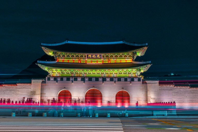Gyeongbokgung Palace at night